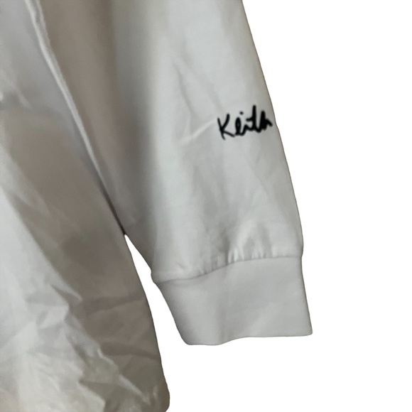 H&M Keith Haring Long Sleeve Relaxed Fit Tee T Shirt Sleeve Print Mens XS NWOT - Picture 4 of 7